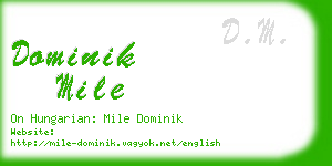 dominik mile business card